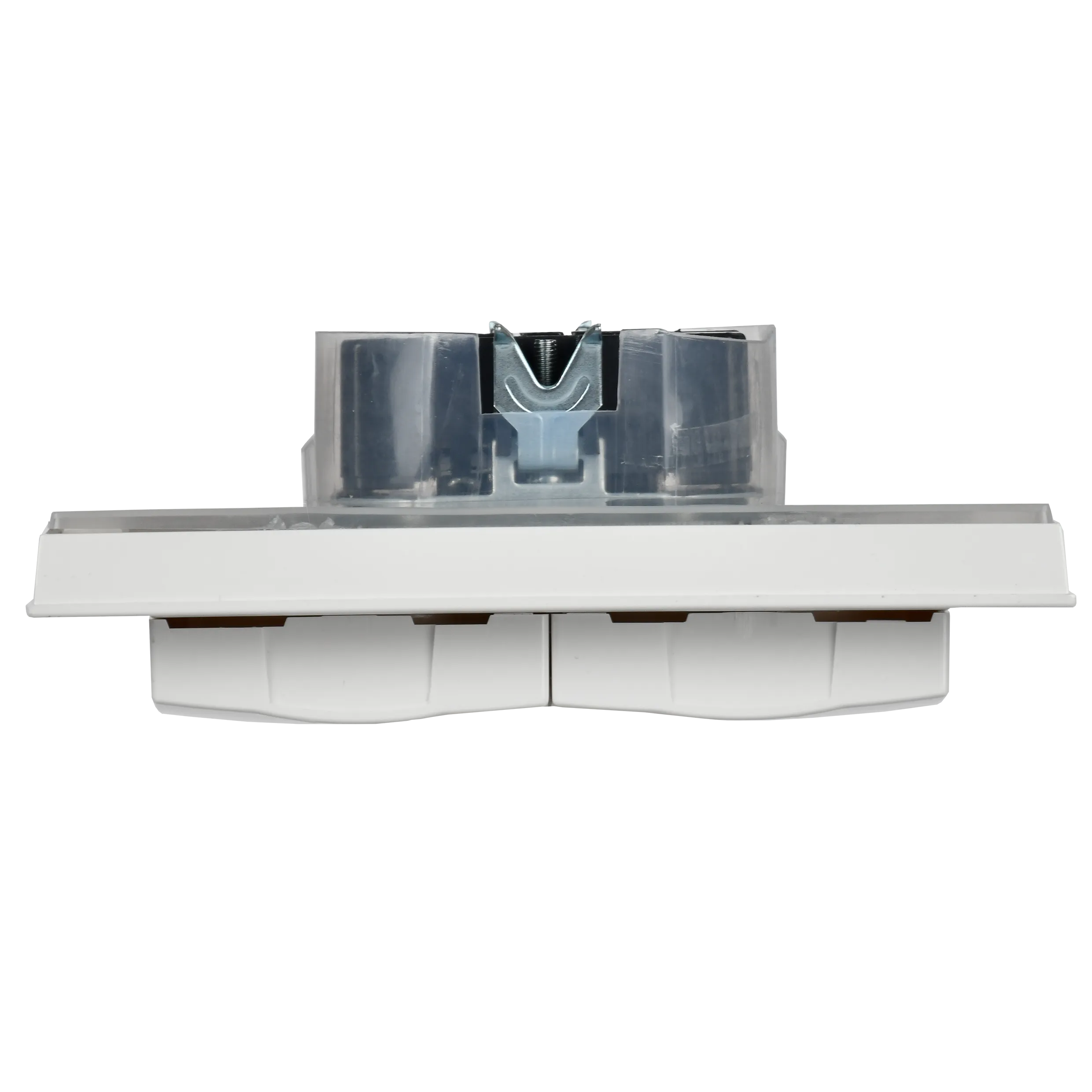 BRITE Розетка 2-местная с заземлением с защитными шторками и крышкой 16А в сборе IP44 РСбш12-3-44-БрБ белый IEK - Фото 5