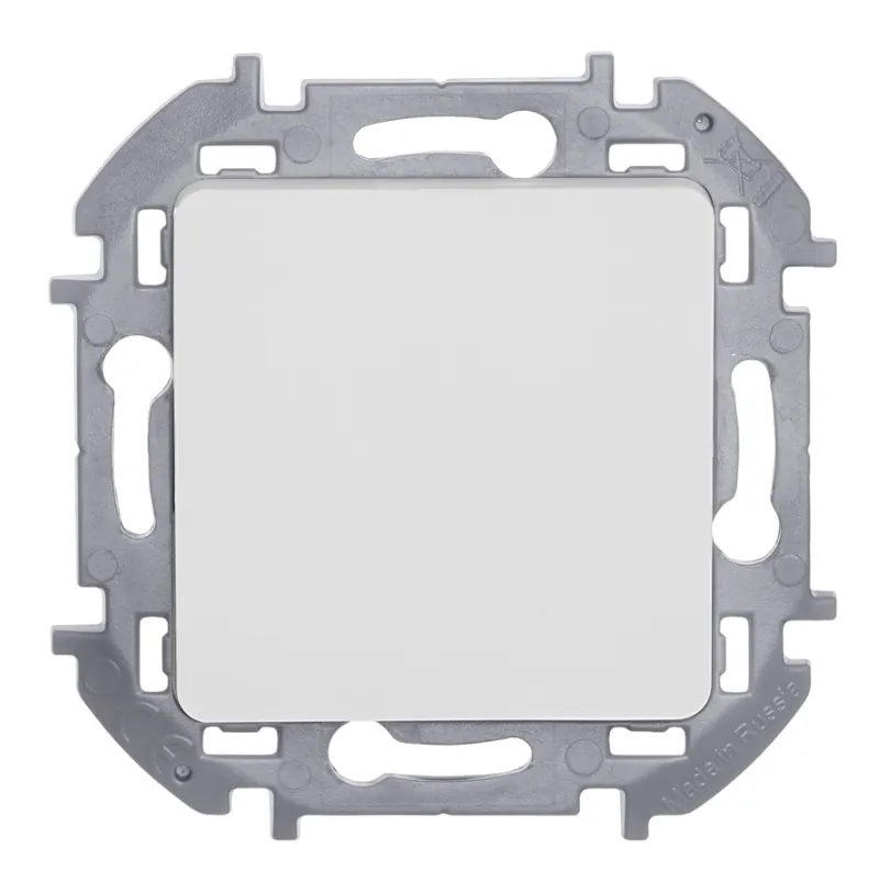 INSPIRIA Переключатель 1-клавишный схема 6 10АХ безвинтовые зажимы белый