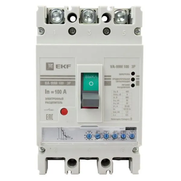 ВА-99М 100/100А 3P 50кА с электронным расцепителем EKF - Фото 2