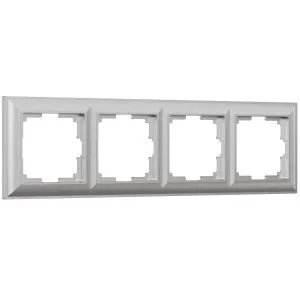 Рамка на 4 поста Fiore (серебряный) Werkel W0042206