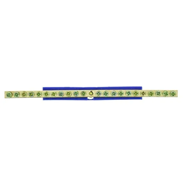 Шина "0" N (6x9мм) 22 отв. латунь синий изолятор на DIN-рейку EKF - Фото 2