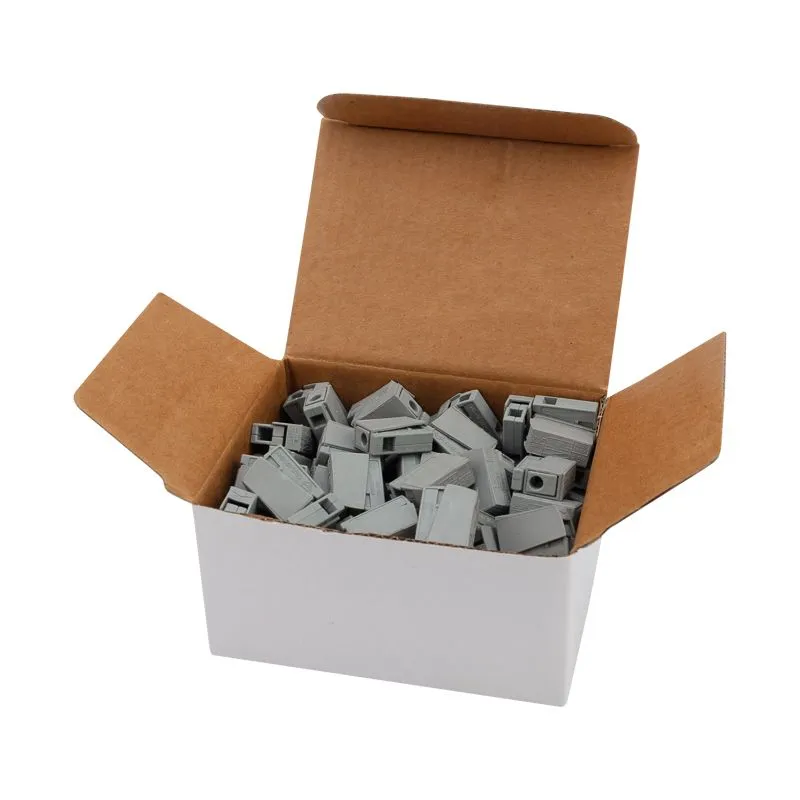 Строительно-монтажная клемма СМК 224-101 для светильника на 1 проводник (0,2-2,5)/(0,14-2,5) мм², серая (100 шт./уп.) REXANT - Фото 2