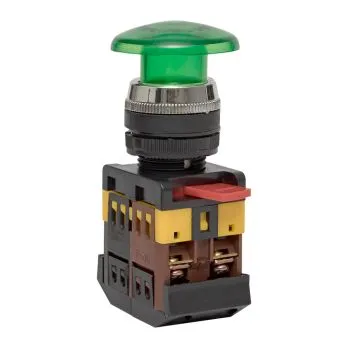 Кнопка AELA-22 зеленая с подсветкой NO+NC 220В Грибок EKF