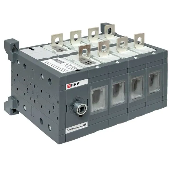 Рубильник 250A 4P реверсивный без рукоятки управления TwinBlock EKF - Фото 6