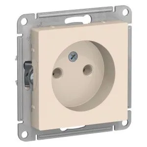 Розетка 1-м СП AtlasDesign 16А IP20 без заземл. без защ. шторок механизм беж. SE ATN000241 1240196