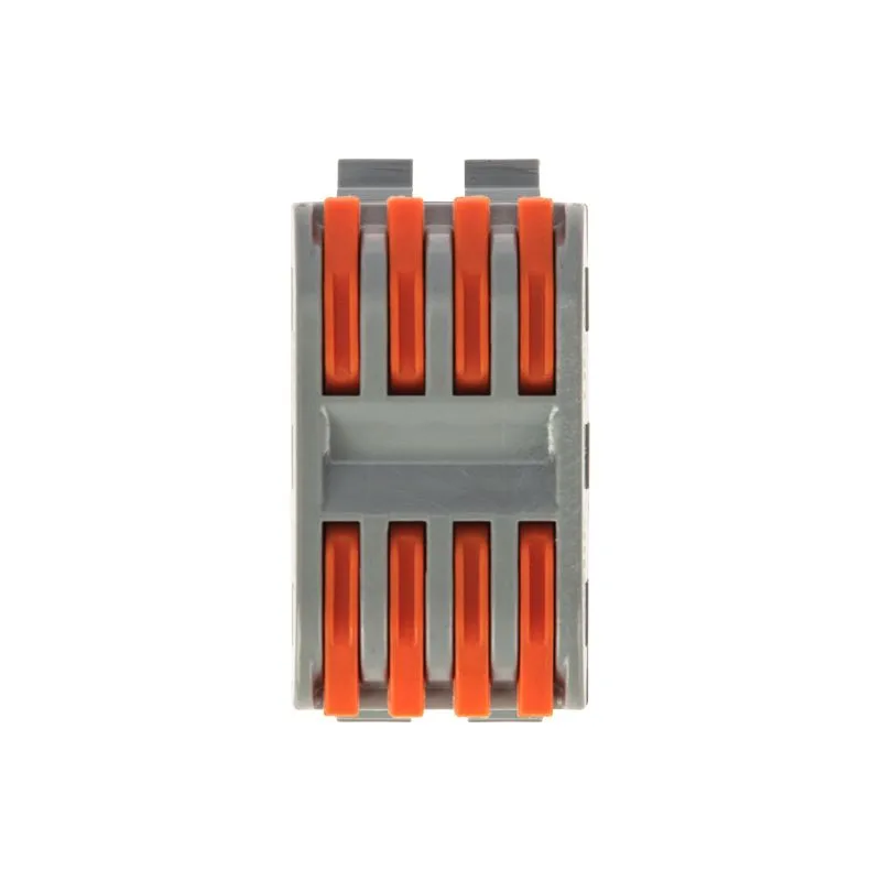 Клемма СМК 222-424D проходная 4-полюсная, с креплением на DIN-рейку (0,08-4 мм²) серая (50 шт./уп.) REXANT - Фото 4