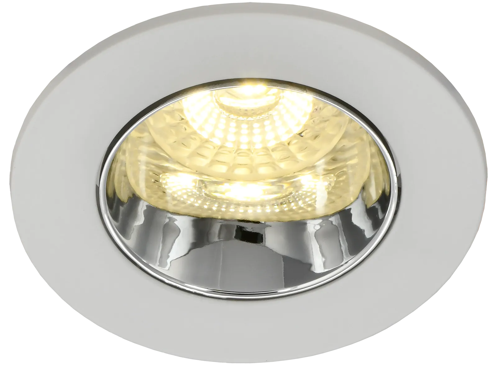 LIGHTING Светильник 4106 встраиваемый поворотный под лампу GU10 белый/хром пластик IEK - Фото 3