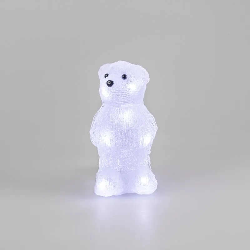 Акриловая светодиодная фигура Медвежонок 12х22х13 см, 4,5 В, 3 батарейки AA (не входят в комплект), 10 светодиодов NEON-NIGHT 513-311