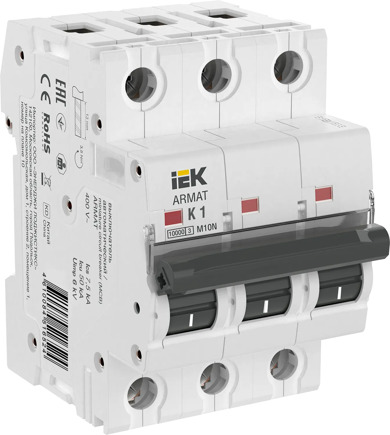 ARMAT Автоматический выключатель M10N 3P K 1А IEK