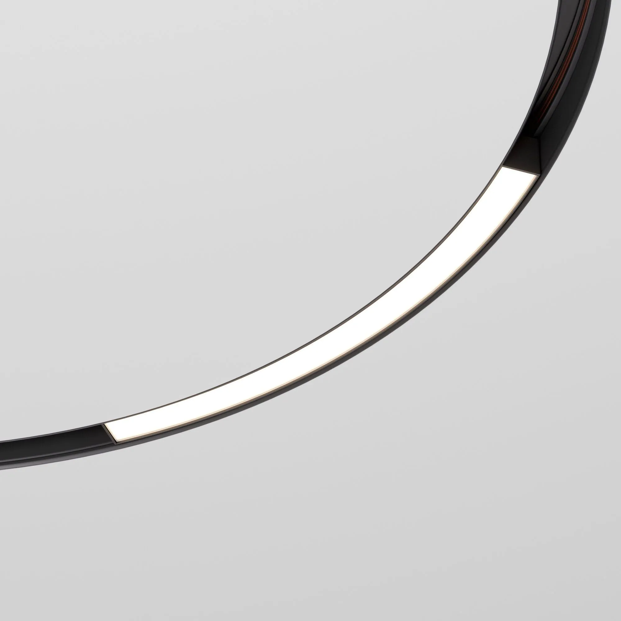 Slim Magnetic Трековый светильник для радиусного шинопровода 16W 4200K Planar чёрный Ø 800мм