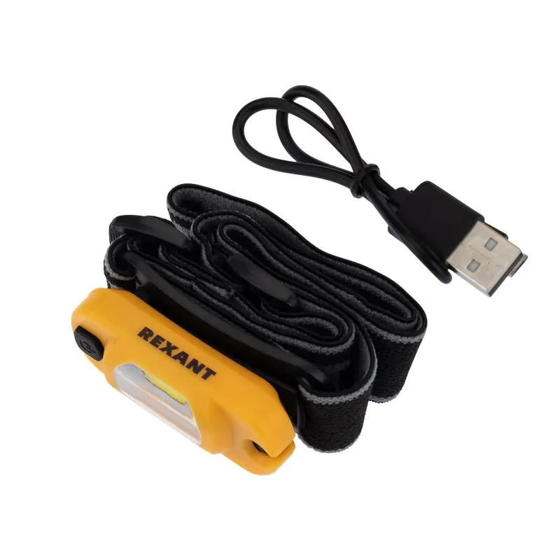 Фонарь налобный, четырехрежимный, с аварийным красным сигналом и встроенным аккумулятором REXANT - Фото 5