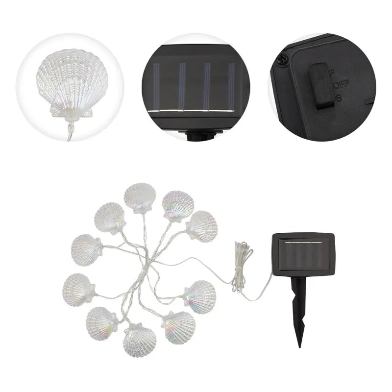 Гирлянда садовая (каскад) Хранитель жемчужины 4м, 6500К, с аккумулятором и выносной солнечной панелью LAMPER - Фото 3