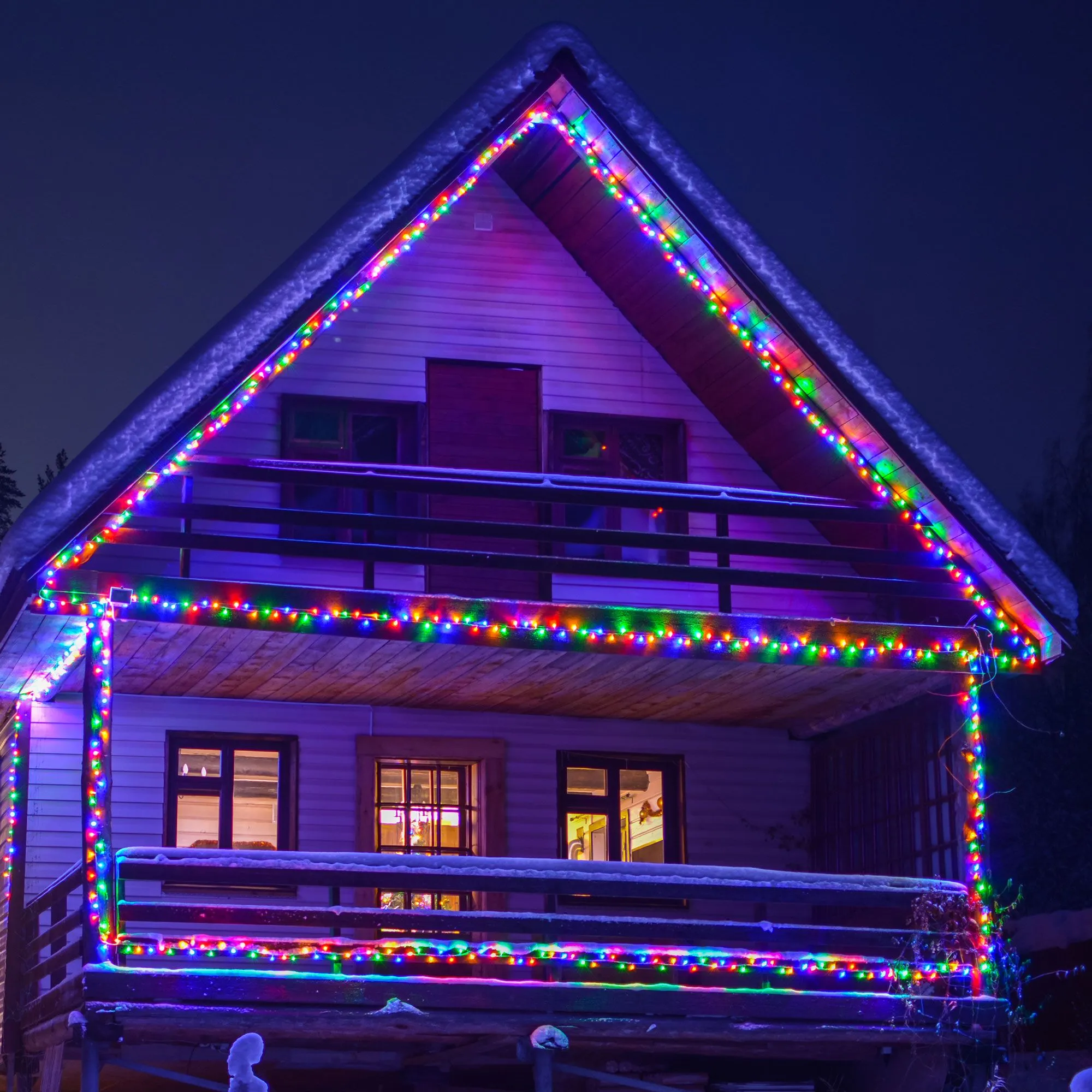 Новогодняя гирлянда нить мульти с эффектом мерцания 20м IP65 400-102 Elektrostandard Eurosvet