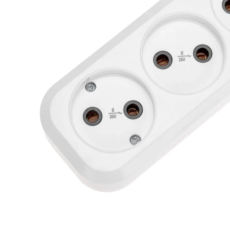 Удлинитель 3 гнезда, 1,5м, 2х0,75мм², б/з, белый PROconnect - Фото 5