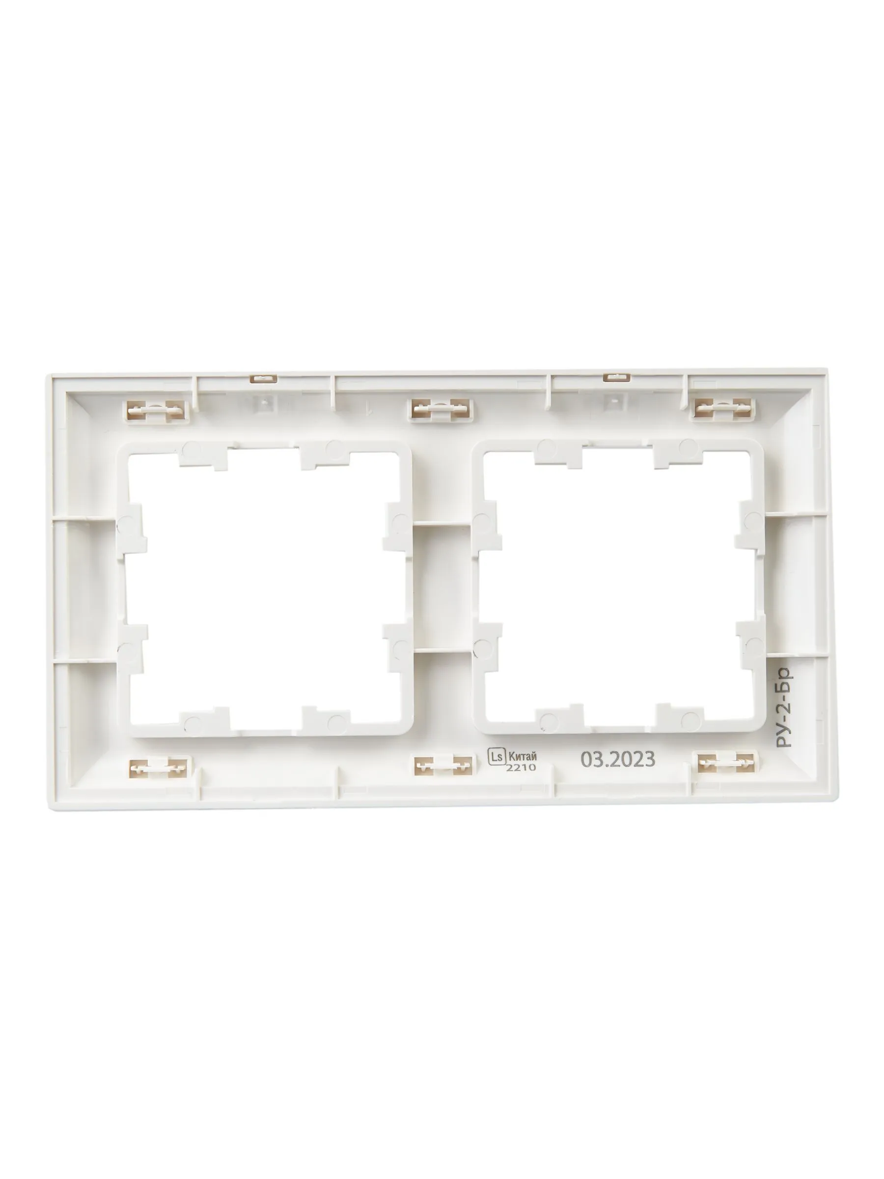 BRITE Рамка 2-местная РУ-2-Бр белый/белый IEK - Фото 4