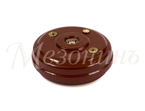 Розетка ретро TV (SAT) оконечная (без подъемной рамки, D70x25), цвет - коричневый, коллекция "Новая GE70321-04k