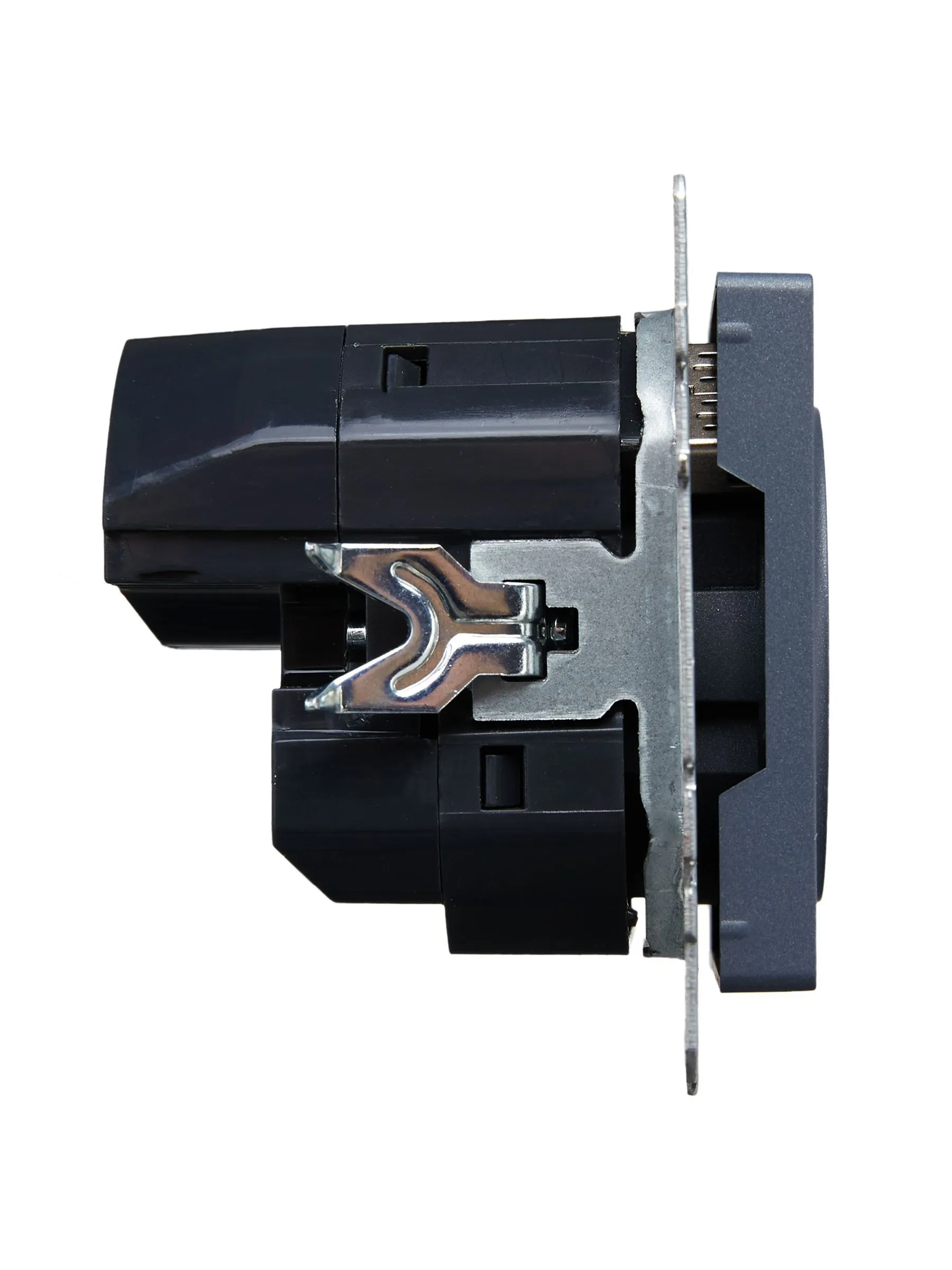 BRITE Розетка 1-местная с заземлением с защитными шторками 16А с USB A+A 5В 2,1А РЮш10-1-БрМ маренго IEK - Фото 7