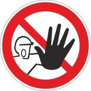 Знак наклейка P06 "Доступ посторонним запрещен" (200x200) EKF an-p-06