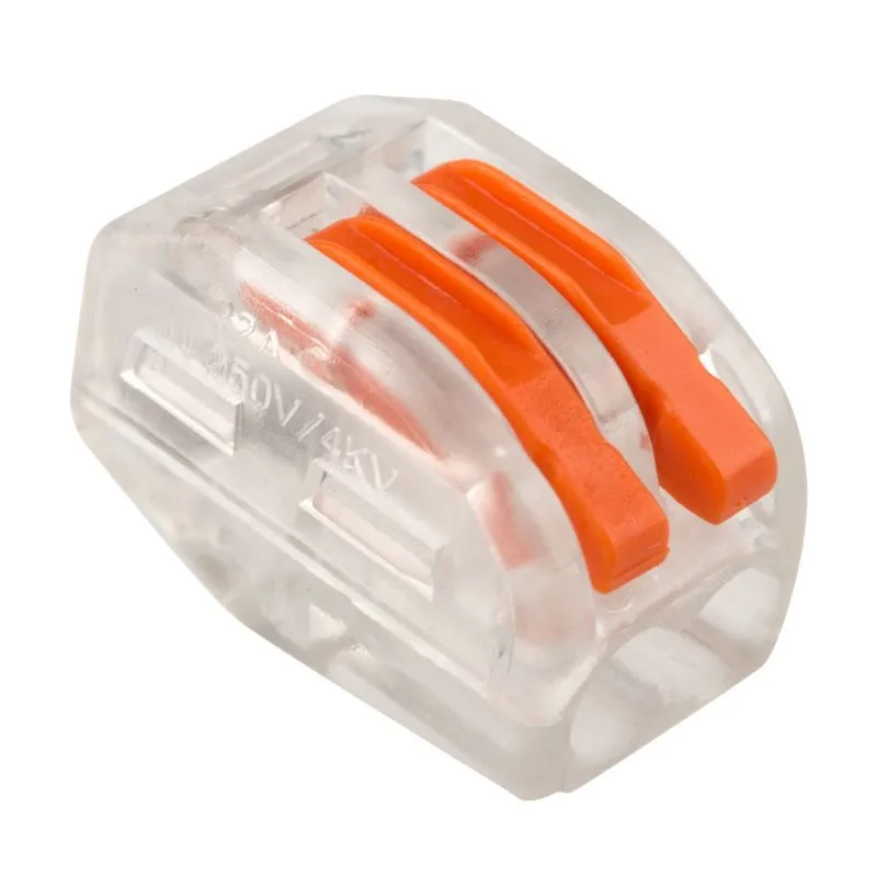 Универсальная клемма СМК 222-412, 2-проводная прозрачная 0,08-2,5/4 мм² (50 шт./уп.) REXANT 07-5252-1