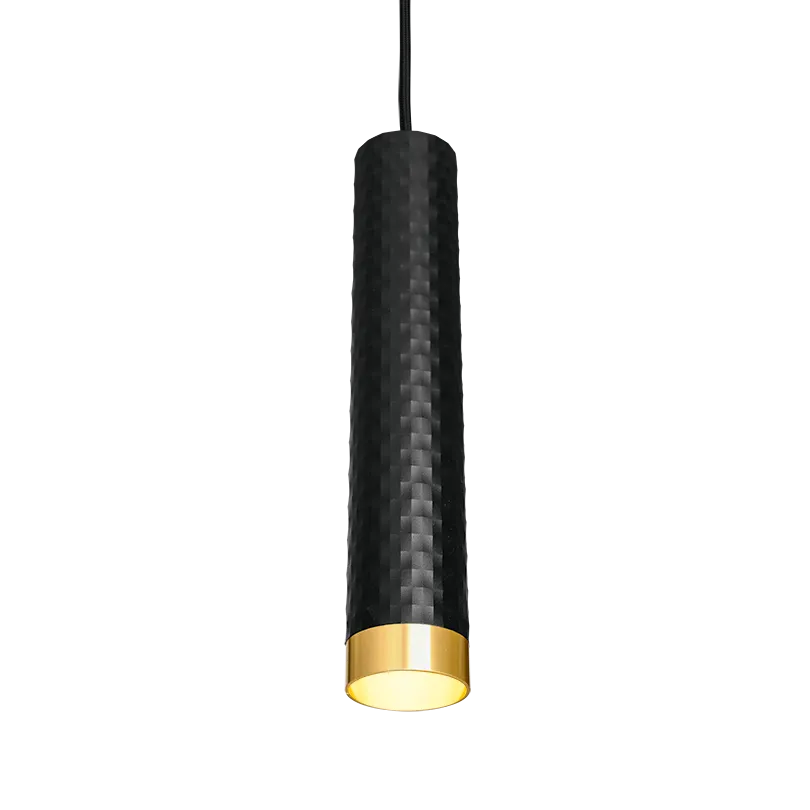 Подвесной светильник WOLTA WSL-GU10/P10BG IP20 под лампу GU10 Чёрный/золото CELLA D55x280 1/20 - Фото 3