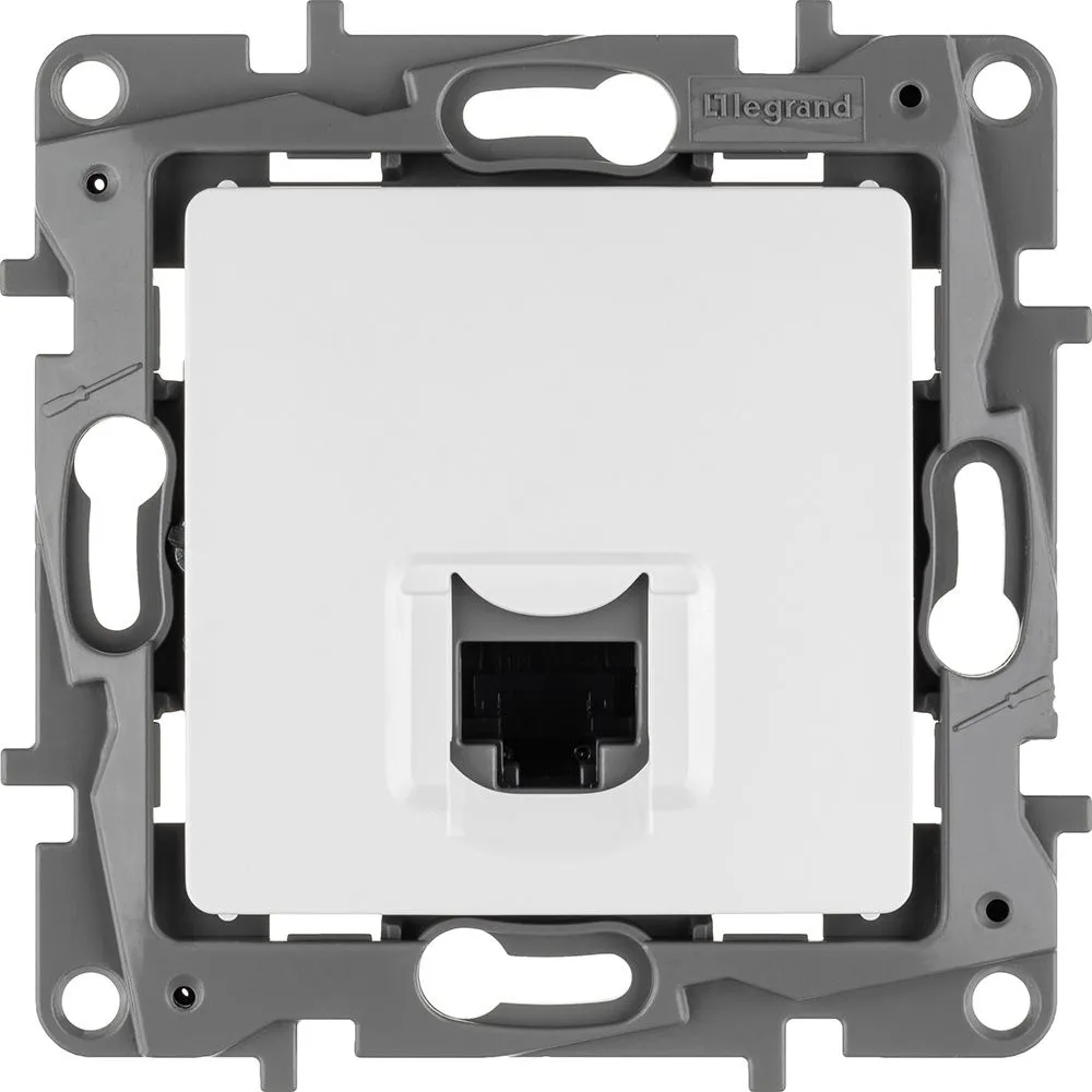 ETIKA Розетка компьютерная RJ45 категория 5Е UTP белый - Фото 3