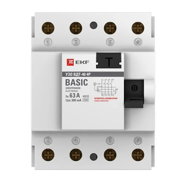 УЗО 4P 63А 300мА тип АС эл. Basic - Фото 2