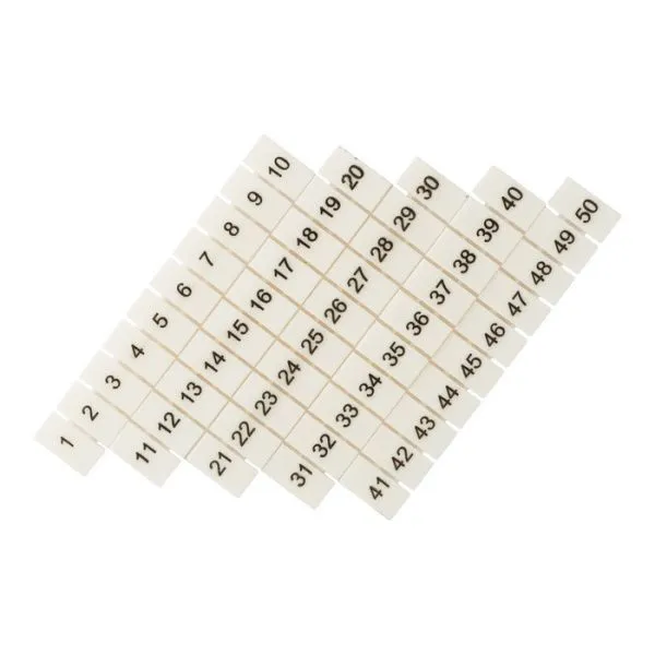 Маркеры для JXB-ST/Push-in 4 с нумерацией 1-50 (100 шт.) EKF