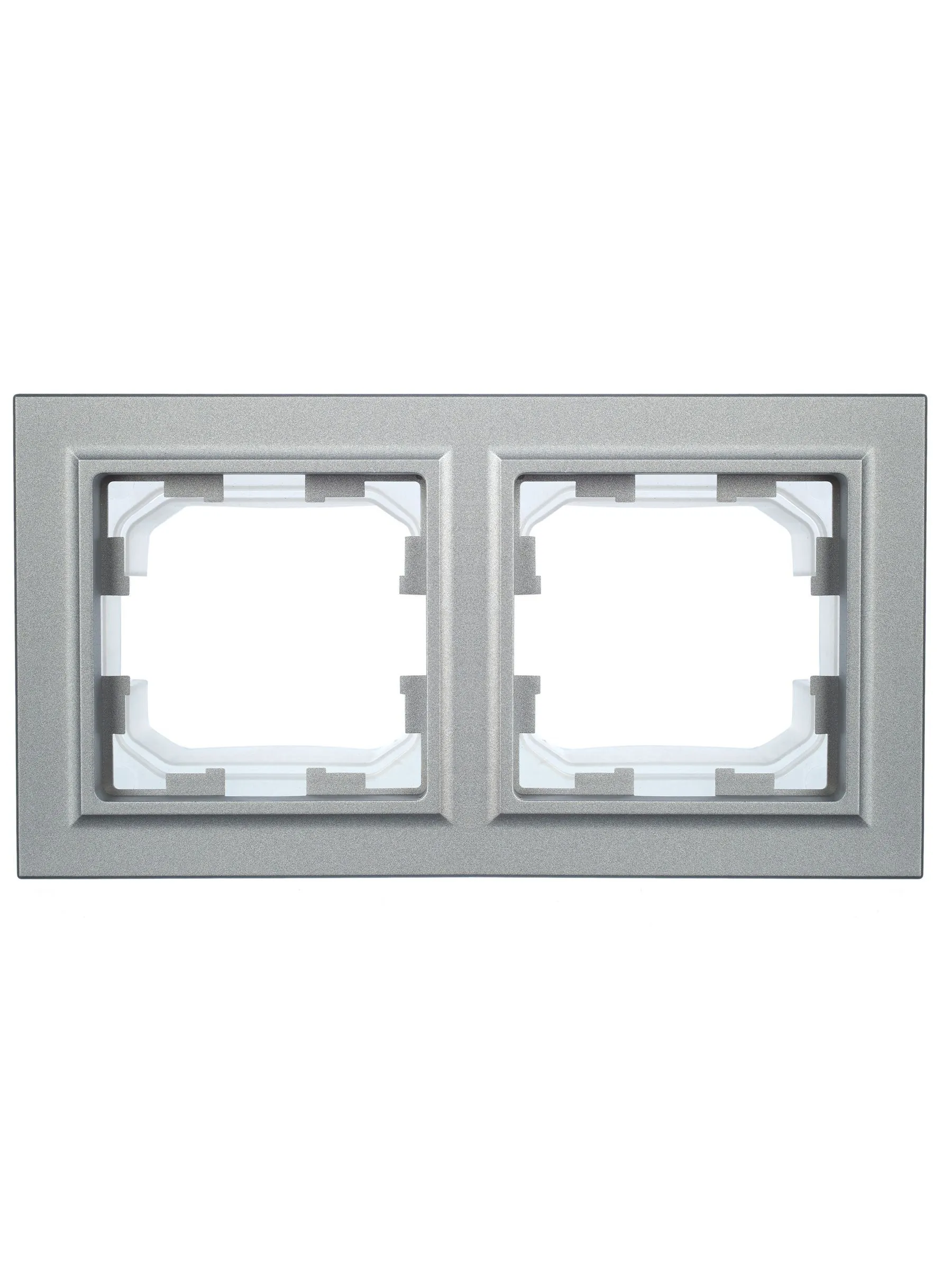 BRITE Рамка 2-местная IP44 РУ-2-БрА-44 алюминий IEK - Фото 6