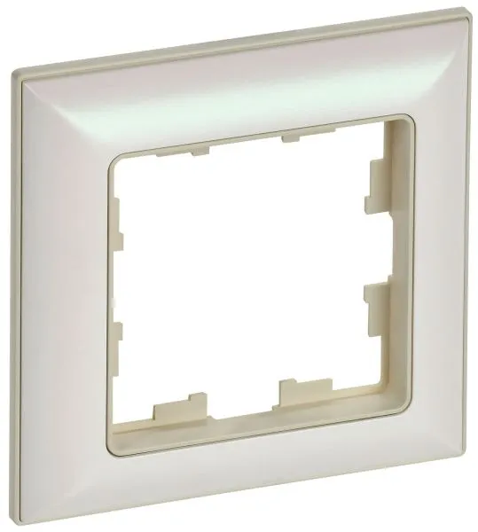 BRITE Рамка 1-местная РУ-1-Бр бежевый/жемчужный IEK BR-M12-12-1-K10