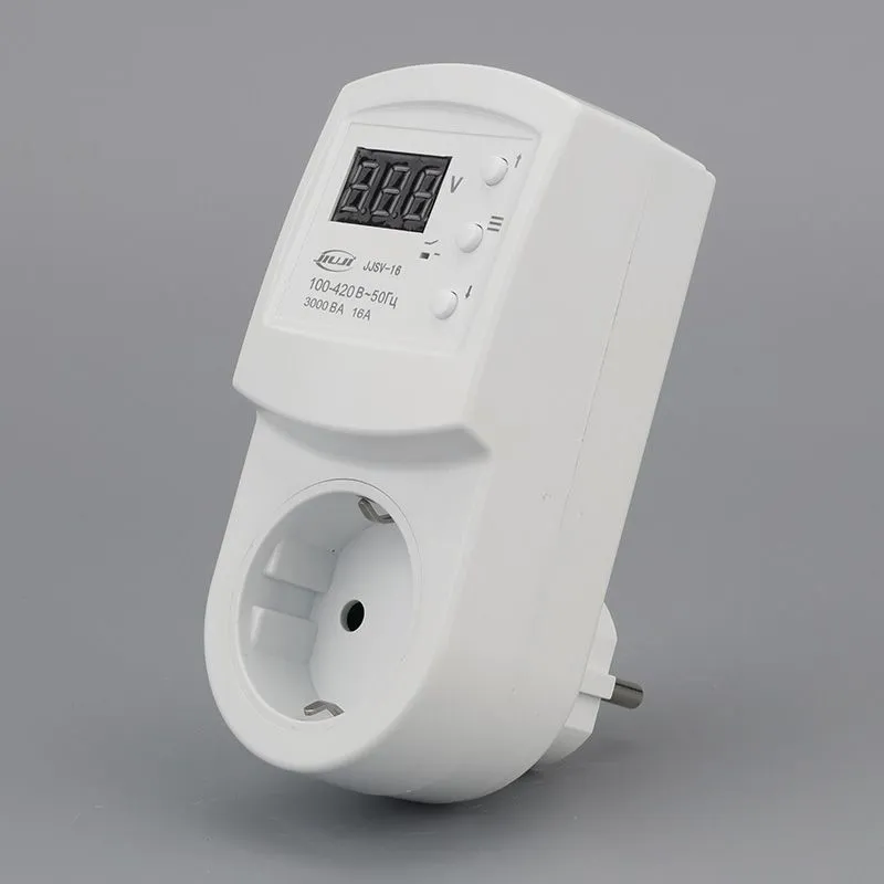 Однофазное цифровое реле напряжения на розетку 16А (под евро вилку с заземлением) - Фото 2