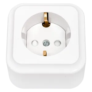 Розетка штепсельная с заземляющим контактом и шторками открытой установки РА16-280 185BY