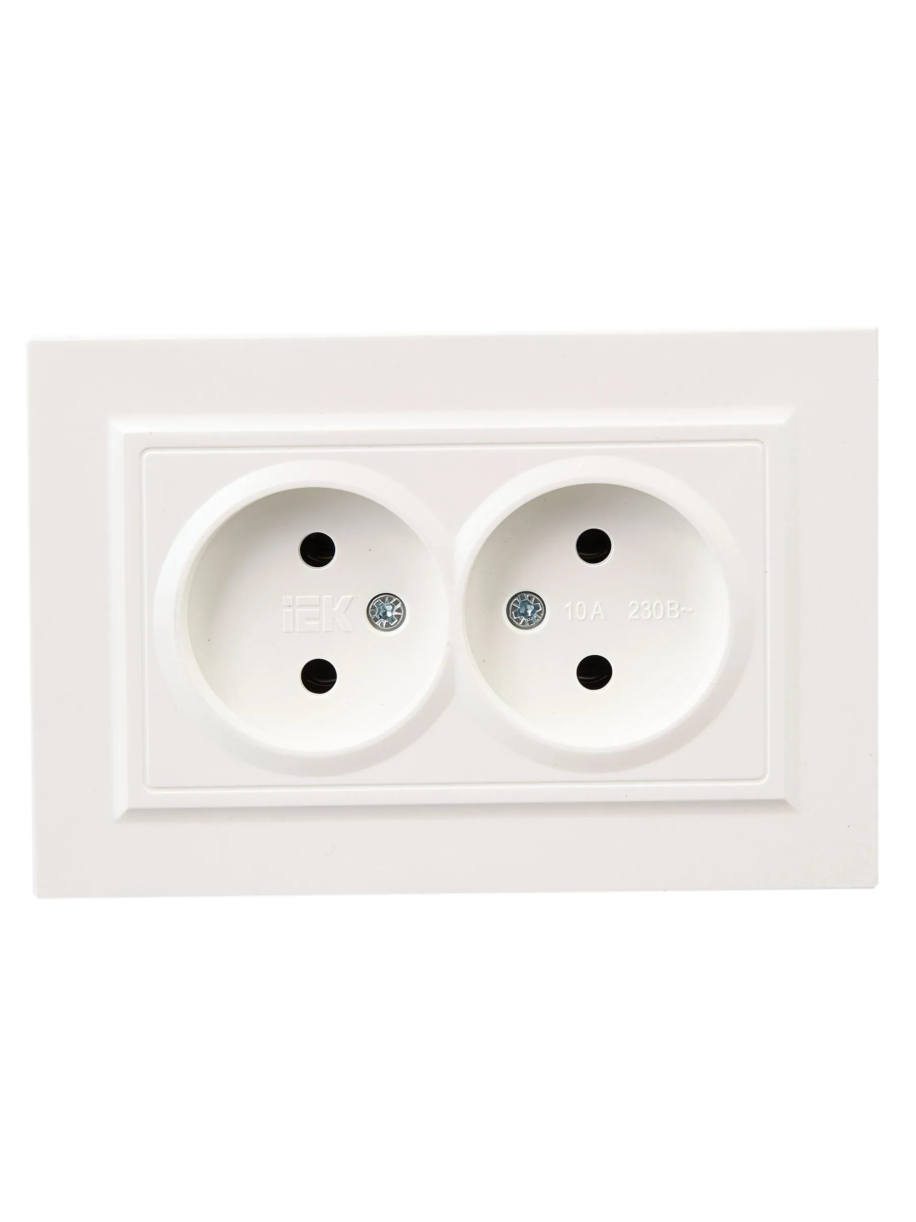 BRITE Розетка 2-местная без заземления без защитных шторок 10А в сборе РС12-2-БрЖ жемчуг IEK - Фото 7