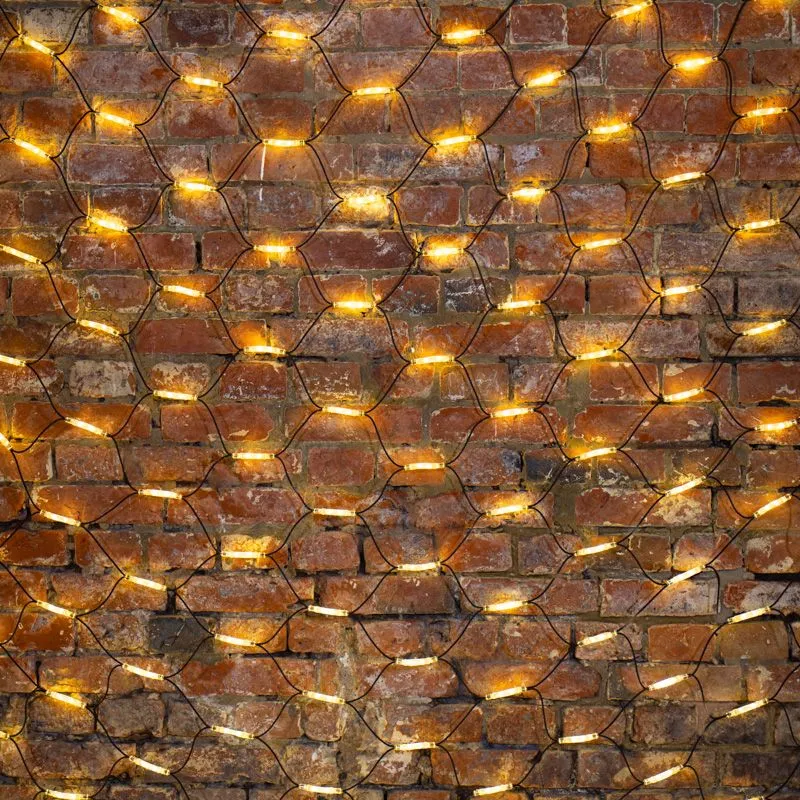 Гирлянда светодиодная Сеть 2x3м 432 LED ТЕПЛЫЙ БЕЛЫЙ черный каучук IP67 постоянное свечение 230В блок в комплекте NEON-NIGHT