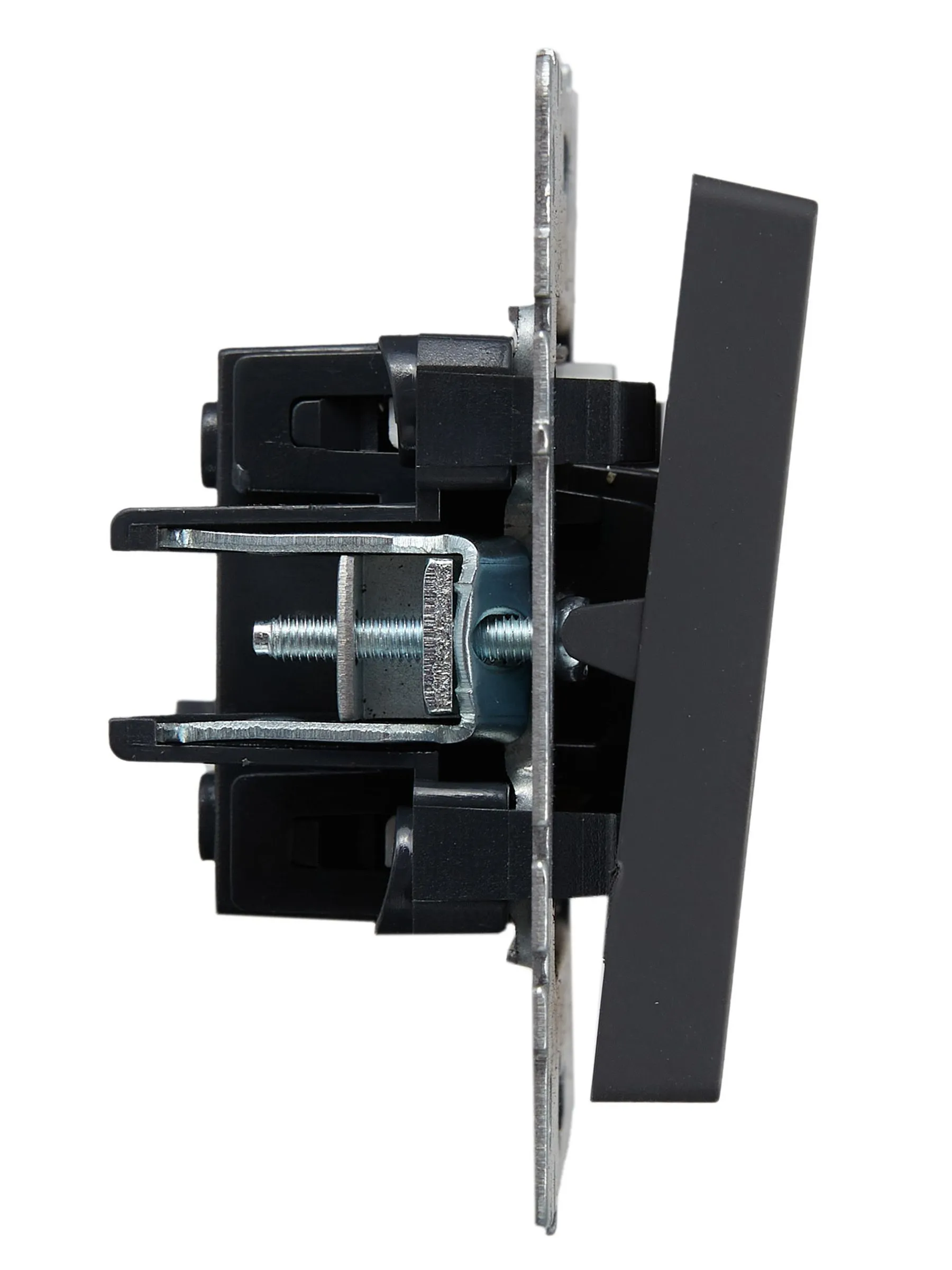 BRITE Выключатель 1-клавишный проходной с индикацией 10А ВС10-1-7-БрГ графит IEK - Фото 3