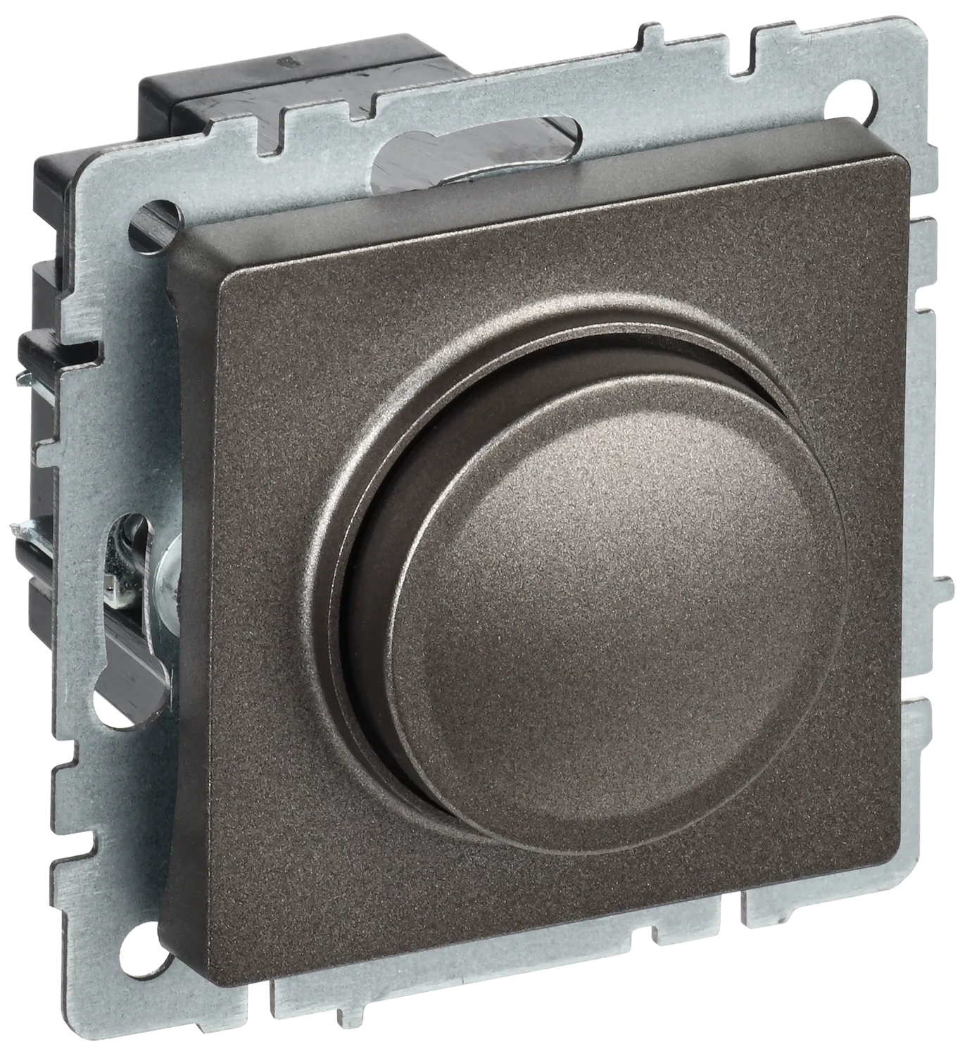 BRITE Светорегулятор поворотно-нажимной 600Вт СС10-1-0-БрТБ темная бронза IEK