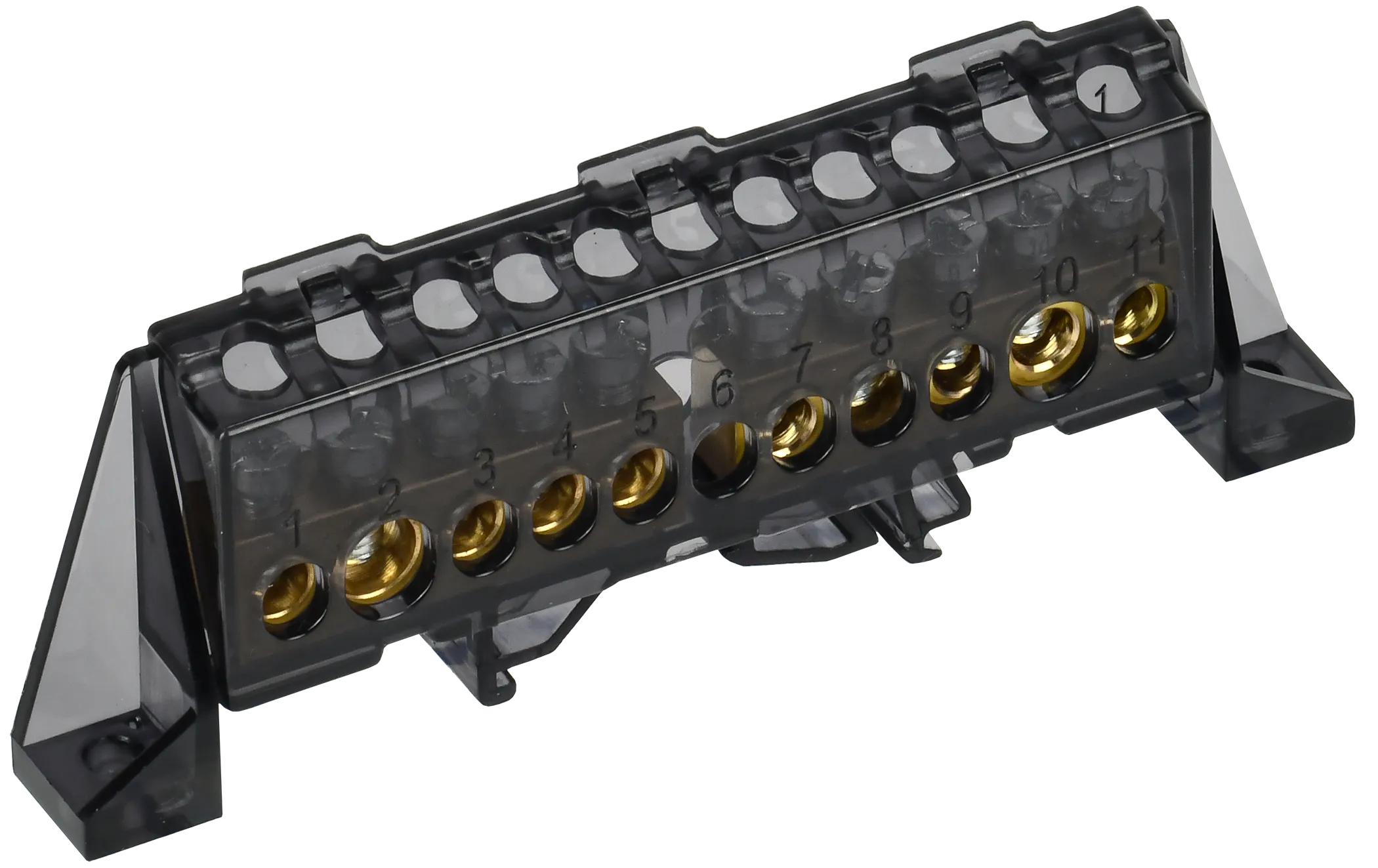 TEKFOR Шина N "ноль" в комбинированном DIN-изоляторе "Стойка" 8х12-(5+5)-Ч IEK TF-NN20-55-DP-K02
