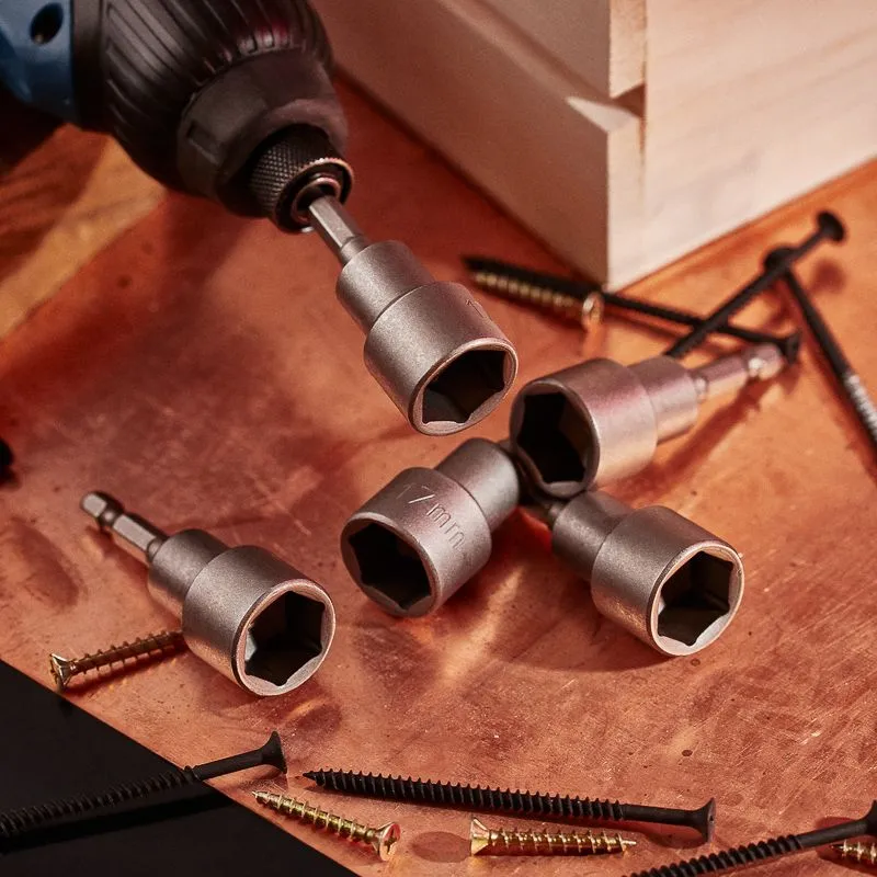 Ключ-насадка 17х65 мм, 1/4" магнитная (упак. 5 шт.) Kranz - Фото 2