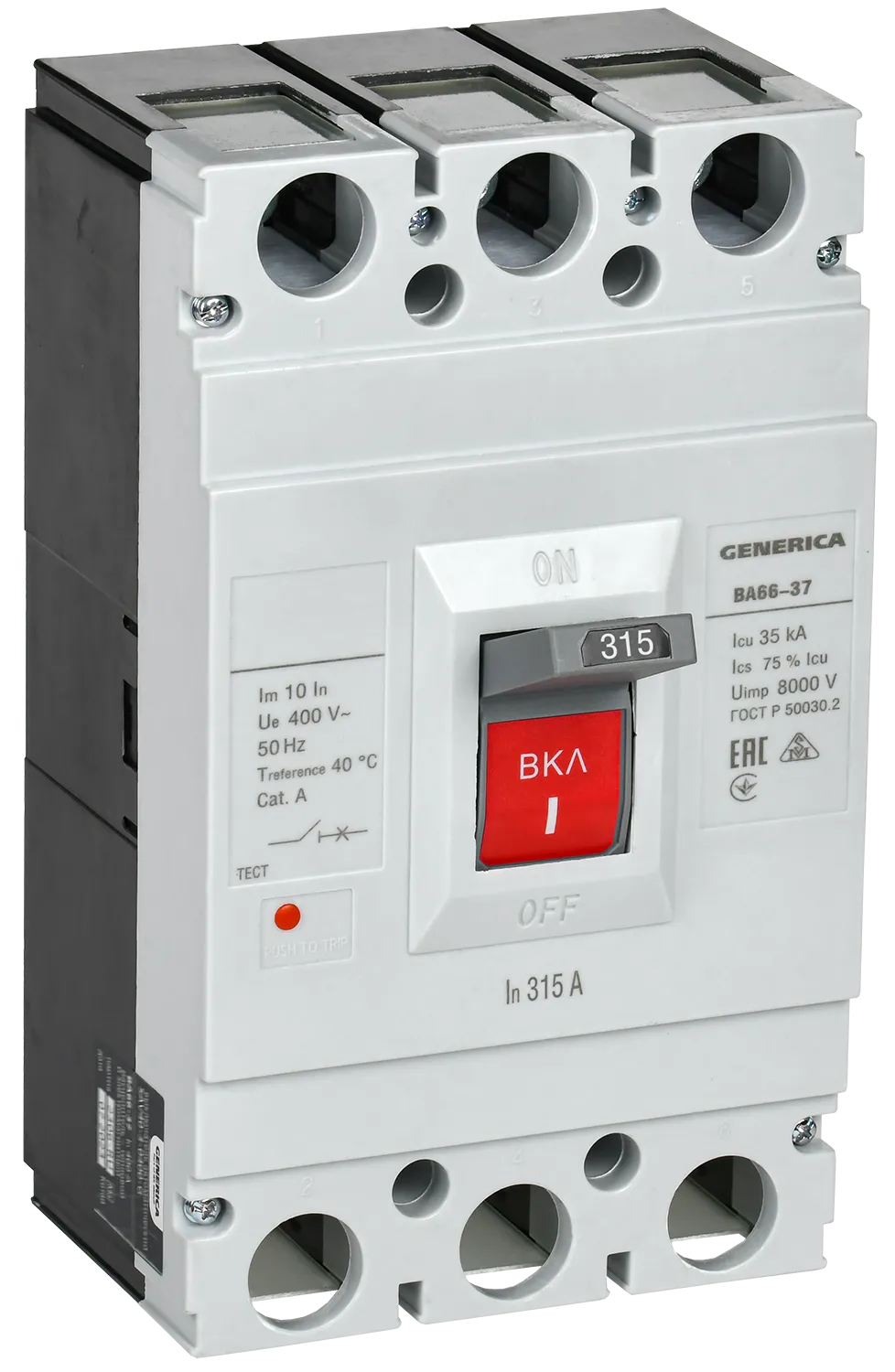 Выключатель автоматический ВА66-37 3Р 315А 35кА GENERICA
