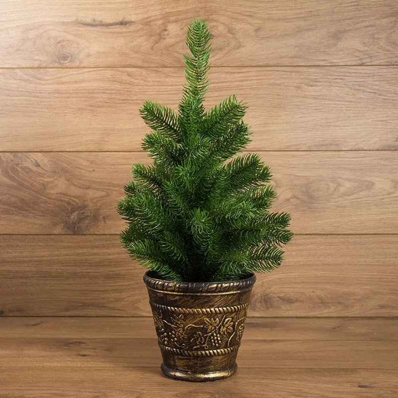 Елочка 45см в пластиковом горшке, Литая - Фото 2