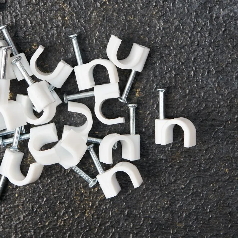 Крепеж кабеля круглый 7мм, белый (50 шт/уп) REXANT - Фото 4