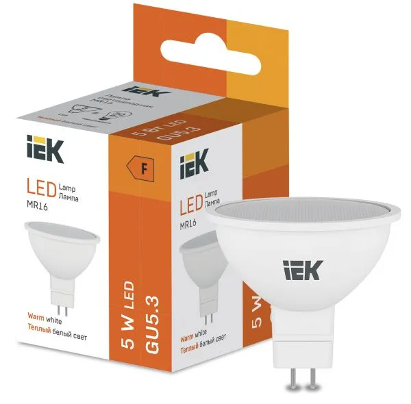 Лампа светодиодная MR16 5 Вт 410lm 3000K GU5.3 IEK