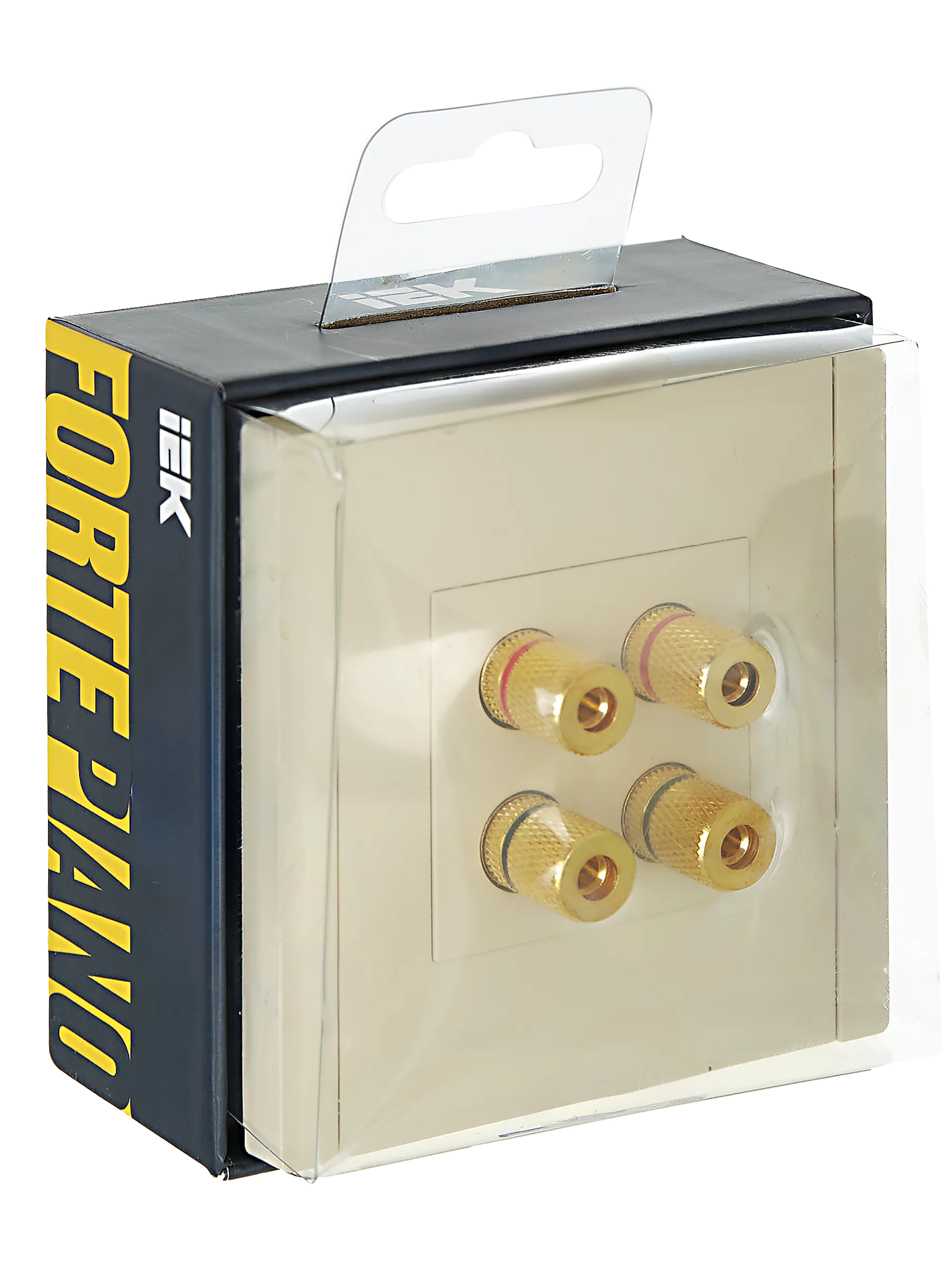 FORTE&PIANO Аудиорозетка 4-местная FP439 ваниль IEK - Фото 2