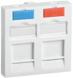 ITK Вставка 45х45мм для 2-х модулей Keystone Jack с маркером CS6-22M