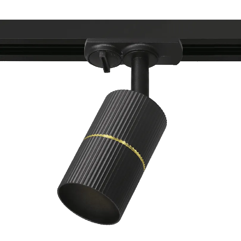 Трековый светильник WOLTA WTL-GU10/18BG NIMB под лампу GU10 Чёрный/золото  D55x100