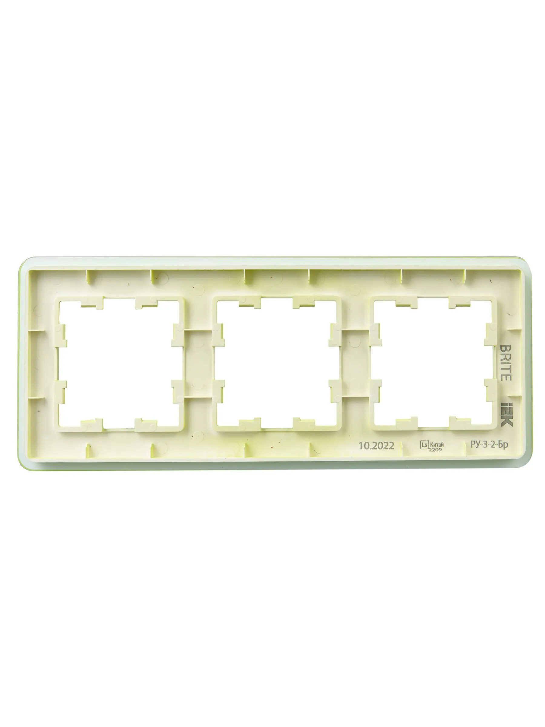 BRITE Рамка 3-местная РУ-3-2-Бр стекло эко грин RE IEK - Фото 4