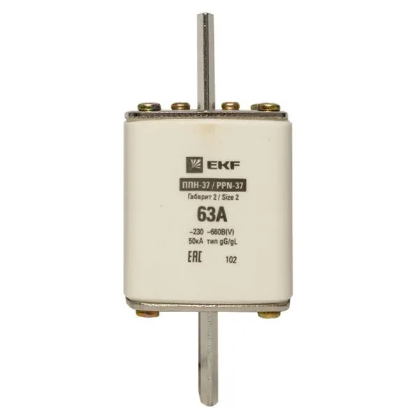 Плавкая вставка ППН-37 400/63А габарит 2 EKF - Фото 5