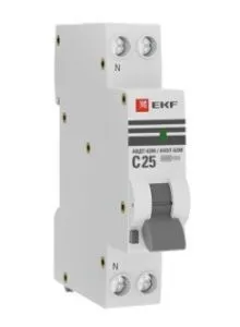 Диф. автомат 25А 100мА 1 мод. х-ка С эл. тип AС 6кА АВДТ-63М PROXIMA EKF DA63M-25C-100