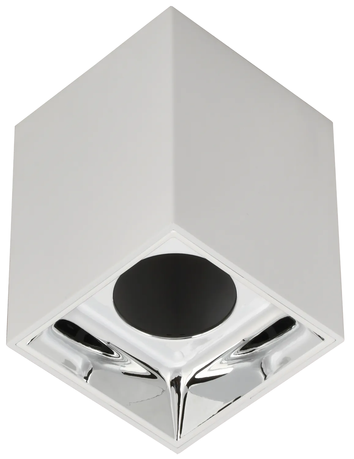 LIGHTING Светильник 4112 накладной потолочный под лампу GU10 белый/хром пластик IEK LT-UPB0-4112-GU10-1-K23