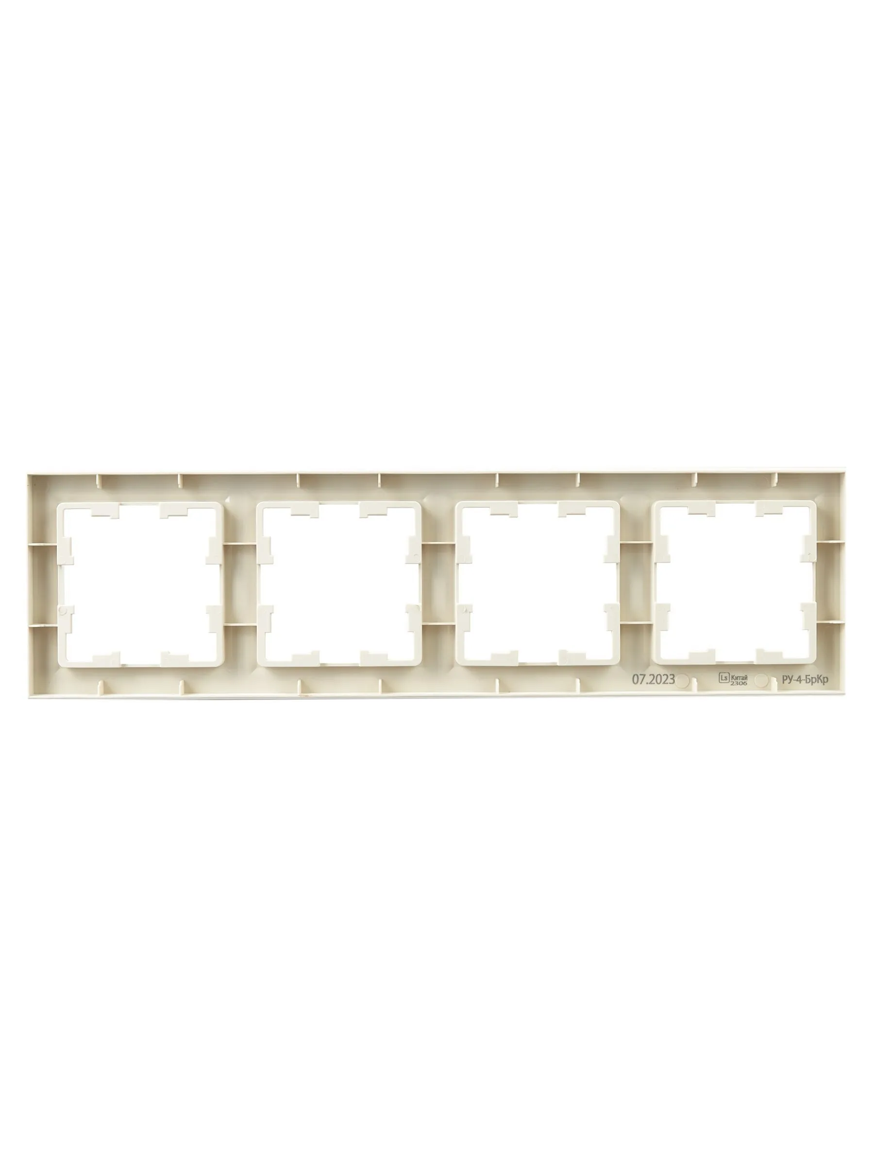 BRITE Рамка 4-местная РУ-4-БрКр бежевый IEK - Фото 3