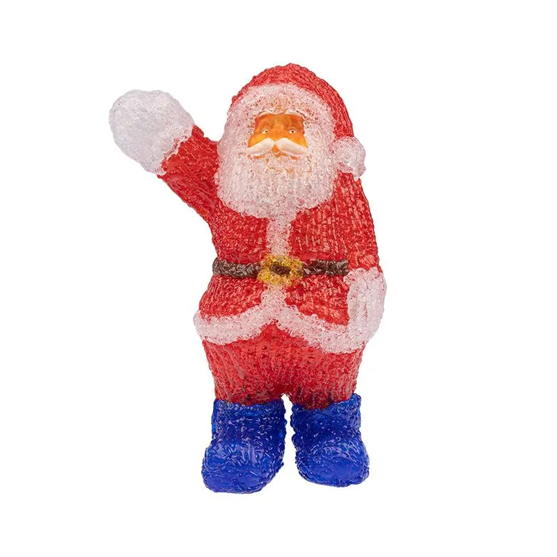 Акриловая светодиодная фигура Санта Клаус приветствует 30 см, 40 светодиодов, IP65 понижающий трансф - Фото 2